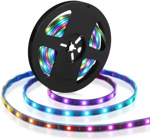 WS2811 Digital Addressable LED Strip 12V Aclorol Programmable 5050 RGB 5M 60 LED Strip Dream Color White PCB Waterproof