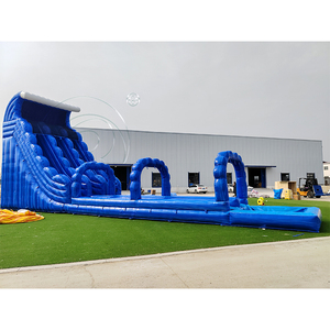 <span class=keywords><strong>Toboggan</strong></span> aquatique <span class=keywords><strong>gonflable</strong></span> géant bleu <span class=keywords><strong>avec</strong></span> glissière aquatique commerciale haute à trois voies et <span class=keywords><strong>piscine</strong></span> à jets pour événements estivaux - Product Image 6