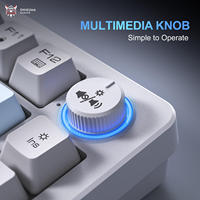 Clavier de jeu sans fil ONIKUMA MT501 à trois modes, RGB, 82 touches, clavier à membrane compact pour le jeu et le bureau, CE RoHS FCC