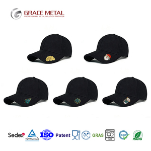 Pin de metal esmaltado personalizado para gorra de béisbol, dijes, regalo de recuerdo, logotipo personalizado, epoxi, chapado en oro, impresión UV, pines para sombrero - Product Image 1