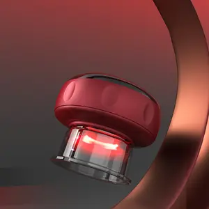 Massageador de ventosas portátil inteligente recarregável com 6 engrenagens para terapia de luz vermelha profissional
