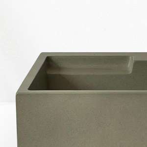 Salles de bains modernes en béton pour l'intérieur Lavabos à main Cuvette de comptoir en ciment Évier OEM du Vietnam Hôtels Villas Toilettes - Product Image 4