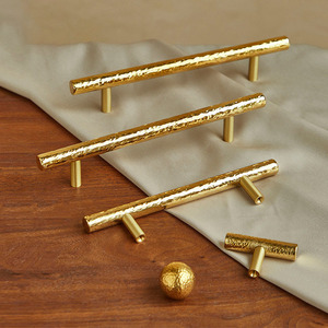 Manijas y Perillas de Latón de Alta Calidad con Diseño de Martillo para <span class=keywords><strong>Muebles</strong></span> de Dormitorio, Barra en T de un Solo Orificio para Gabinetes de <span class=keywords><strong>Cocina</strong></span>, Duraderas - Product Image 5