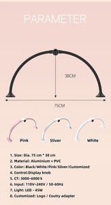 नए अर्ध-चंद्रमा के नेतृत्व वाले नाखून लैंप आइब्रो कढ़ाई सौंदर्य लैंप सुपर उज्ज्वल उच्च चमक 95 स्पर्श नियंत्रण सीमा पार डेस्कटॉप यूरोपीयन - Product Image 3