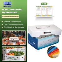 Boîtes de transport en plastique PP écologiques personnalisées en gros pour l'emballage des aliments surgelés, des fruits de mer et des aliments frais