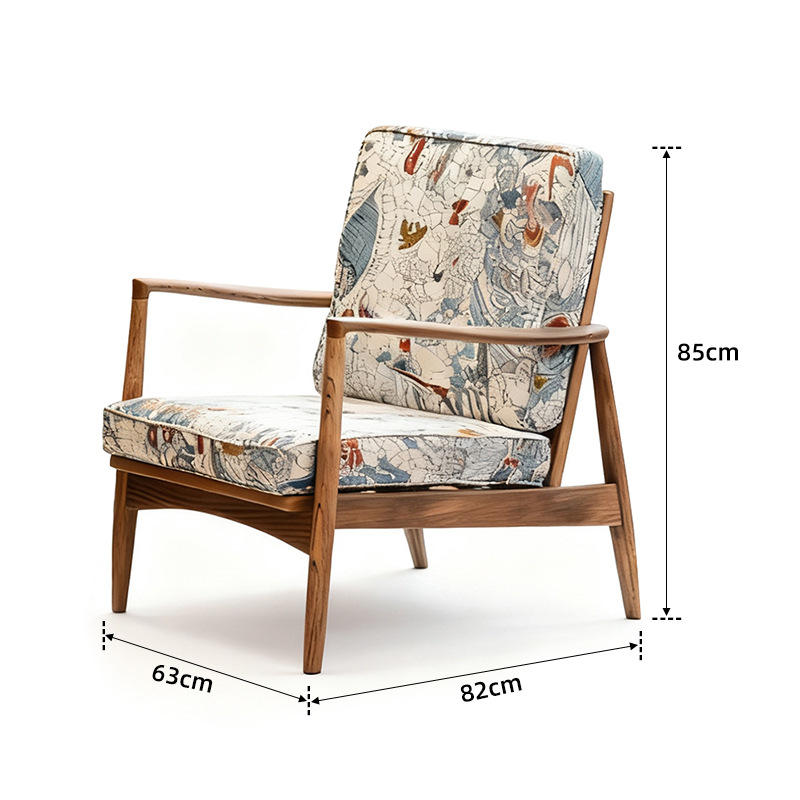 Fauteuil imprimé de style français