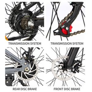 26-Inch High <b>Power</b> Folding Bicycles 1000W Rear <b>Hub</b> Motor 15AH/48V Fat Tire Aluminum Alloy Disc Beach Mountain Snow-Factory Price - Product Image 5