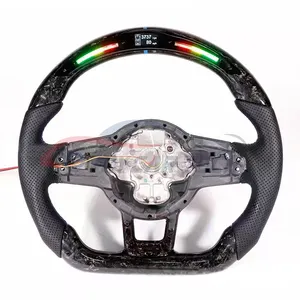 Steering Wheel Carbon Led Carbon Fiber Steering Wheel V-W G-TI V-olkswagen Golf MK4 MK5 MK6 MK7 MK8 R Caddy J Etta Scirocco Polo Vento Arteon