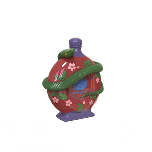 Bán Buôn Tùy Chỉnh Mang Nhãn Hiệu Thiết Kế 3D Rừng Nhà Máy Hoa Lá Động Vật Quanh Co Rừng Rắn Gốm Màu Đỏ Và Màu Xanh Lá Cây Tequila Chai - Product Image 2