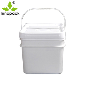 Seau carré en plastique PP avec poignée Logo personnalisé Conception colorée 20L Capacité 2mm Épaisseur de paroi - Product Image 6