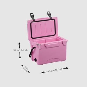 工業用クーラーピンクカラーアイスチェストハンドルクーラーボックス18QT Rotomoled Outstanding Qualityポータブルモダン - Product Image 1