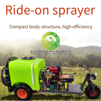 Pulvérisateur agricole à 3 roues haute productivité avec moteur à essence, composants principaux incluant pompe, moteur, engrenage, moto, tracteur