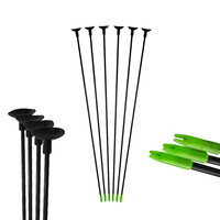 Flèche en fibre de verre verte de 6 mm pour arcs classiques et composés, entraînement au tir à l'arc sans plumes pour l'entraînement quotidien des enfants