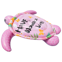 Flotteur gonflable de piscine de tortue de mer rose personnalisé flotteurs de piscine de lettre de flotteur gonflable d'Eco-Pvc pour des adultes gonflables pour des enfants