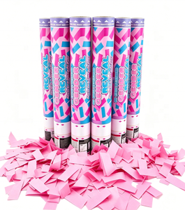 Cannoni <span class=keywords><strong>Spara</strong></span> <span class=keywords><strong>Coriandoli</strong></span> Ali 30cm Blu Rosa per Rivelazione del Sesso, <span class=keywords><strong>Coriandoli</strong></span> in Carta Velina per Feste Baby Shower - Product Image 3