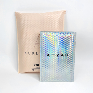 Sobre de correo acolchado con burbujas de <span class=keywords><strong>precio</strong></span> al por mayor, <span class=keywords><strong>precio</strong></span> competitivo, logotipo impreso personalizado, correo de burbujas beige para embalaje de cosméticos - Product Image 4