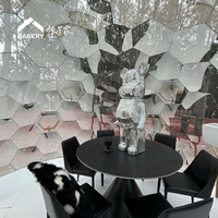 Dôme géodésique de luxe en verre miroir, tente igloo sphérique personnalisée 6m 4m pour jardin, idéal pour les centres de villégiature en plein air, le glamping et les hôtels