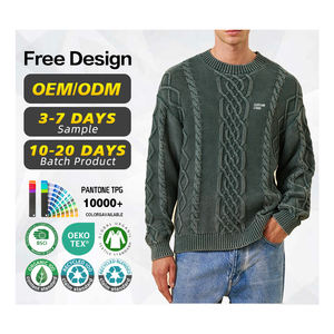 ผู้ผลิตเสื้อสเวตเตอร์รับรองโดย GRS รับทำโลโก้ตามสั่ง เสื้อผู้ชาย ผ้าฝ้าย 100% ระบายอากาศได้ดี แฟชั่นเสื้อถักไหมพรมสำหรับฤดูหนาว - Product Image 1