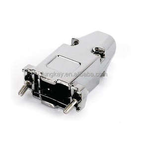 ปลอกหุ้มโลหะผสมสังกะสีแบบเรียบสำหรับ D-SUB 9 พิน รุ่น DB9 และ DB15 สำหรับสายเคเบิล - Product Image 1