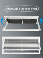 Diffuseur linéaire à lamelles réglables 600x200 pour la ventilation d'air de retour des climatiseurs centraux