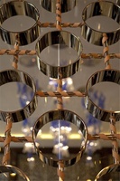 Cloison de séparation de restaurant, séparateur de pièce en métal, écrans en acier inoxydable pour la décoration de restaurant de luxe et d'hôtel