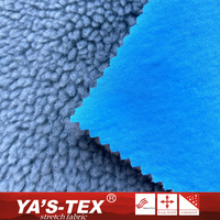 Tissu en polyester Softshell imperméable à 2 couches 100%, polaire berbère extensible dans les 4 sens, camouflage Sherpa, lié avec berbère pour l'extérieur