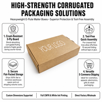 Boîte d'expédition en carton ondulé kraft marron avec logo personnalisé, vente en gros, boîte d'emballage pliable pour vêtements et cadeaux