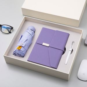 Luxury Executive <b>Notebook</b> <b>Set</b> Premium PU <b>Notebook</b> Pen Umbrella Personalized Corporate Gift Wholesale Bulk Items for Resale - Product Image 1