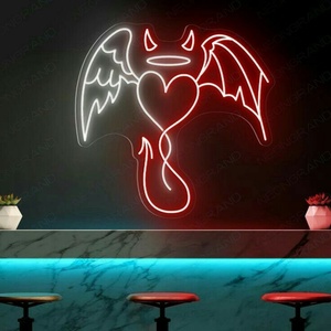 Letrero de Neón LED Personalizado con Alas de Ángel, Atenuable, Diseño de Logotipo Comercial para Tienda, Decoración Publicitaria para Barbería - Product Image 3