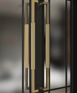 Poignée de <span class=keywords><strong>porte</strong></span> principale robuste pour <span class=keywords><strong>porte</strong></span> extérieure, poignée moderne en <span class=keywords><strong>bois</strong></span> et verre, accessoires de poignée de tirage en acier inoxydable pour bureau et salle - Product Image 4