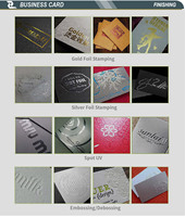 Cartes de visite en papier d'art gaufré et estampé à l'or avec impression numérique quadricolore de qualité supérieure