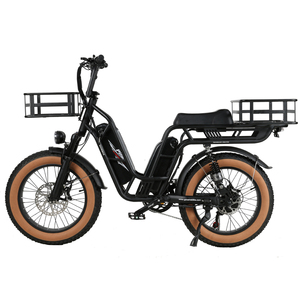 Nuova Bicicletta <span class=keywords><strong>Elettrica</strong></span> Ibrida Samebike 48V/32Ah, 7 Velocità, Pneumatici Fat, 2 Cestini, 2 Batterie <span class=keywords><strong>per</strong></span> Consegna Cibo - Product Image 3