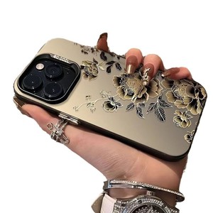 Coques de téléphone OEM d'usine avec motif rose peint à l'huile pour iPhone 11, 15 Pro, 14, 12, 13 Pro <span class=keywords><strong>Max</strong></span>, X, XR, XS <span class=keywords><strong>Max</strong></span>, Mini, 7/8 Plus, avec anneau plaqué et pare-chocs antichoc - Product Image 6