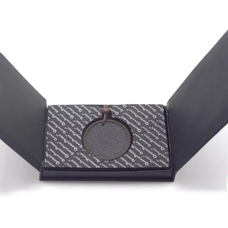 Populaire Lava Quantum Scalar Coin Pendentif Energy Design Scalar Bijoux Charms avec Nano Card & Box