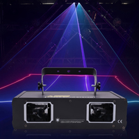 Night Club Laser Lighting RGB Proyector láser 2 ojos 500MW Rojo + Verde + Azul Luz láser para Dj Disco Party Bar