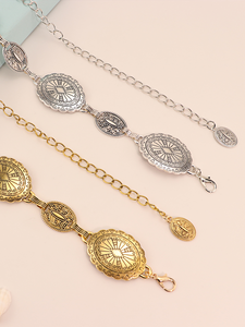 Retro Vintage Oval Ring Metal Waist Chain Fashionable Ladies <b>Skirt</b> Clothes Decoration Belt - Product Image 3