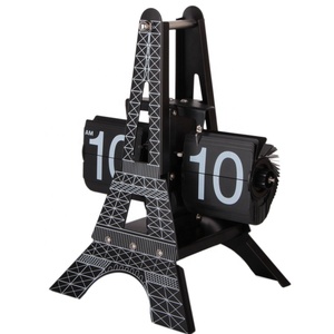 Thiết Kế Mới Quà Tặng Sáng Tạo Nhỏ Kỹ Thuật Số Bàn Đồng Hồ Reloj Trang Trí Phòng Khách Bảng Đồng Hồ <span class=keywords><strong>Eiffel</strong></span> Tháp Lưỡi Lật Đồng Hồ - Product Image 2