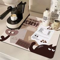 Tapis de drainage d'eau pour machine à café, absorbant, antidérapant, pour dessous de plat, dessus de table, résistant à la chaleur, pour distributeur d'eau, jetable