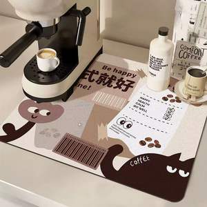 แผ่นรองกันน้ำสำหรับเครื่องชงกาแฟ แผ่นรองซับน้ำในครัว แผ่นรองกันลื่น แผ่นรองกันความร้อนสำหรับโต๊ะ แผ่นรองกันน้ำสำหรับตู้กดน้ำ แบบใช้แล้วทิ้ง - Product Image 3