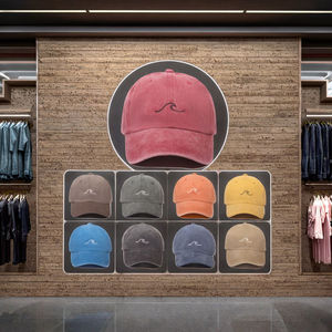 Fábrica de Gorras Ofrece Gorra de Béisbol de 6 Paneles, Estilo Vintage, con Logotipo Bordado Personalizado, en Mezclilla Lavada - Product Image 3