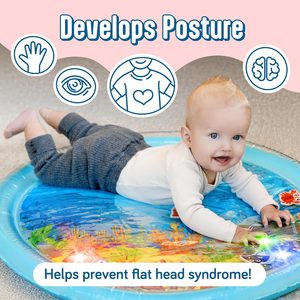แผ่นรองน้ำสำหรับเด็กเล่นแบบเป่าลมขนาด 30 นิ้ว พร้อมไฟ LED สำหรับเด็กทารก - Product Image 5
