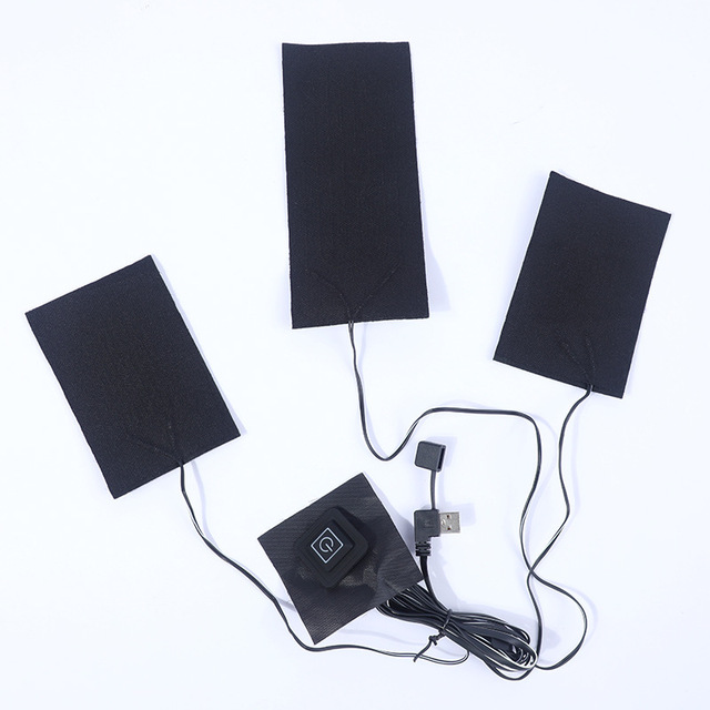 Custom Flexible Waterproof Carbon Fiber Usb Electric 5v Heating Pad for Jacket