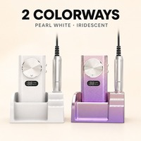 Lime à ongles sans fil 45000 tr/min rechargeable, finition irisée, portable, électrique, personnalisation des couleurs OEM