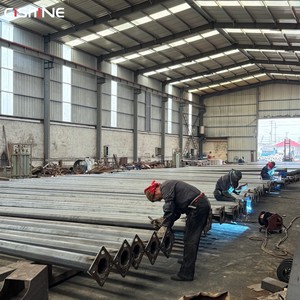 Cishine 20ft 25ft 30ft 35ft 40ft 6m 8m 10m Galvanized <strong>Solar</strong> Conical Octagonal Street <strong>Light</strong> Poles Tapered Lamp <strong>Post</strong> for Highway - Product Image 4