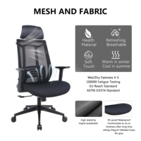 Chaise de bureau moderne en maille, ergonomique et inclinable, avec roulettes, pour vente en gros