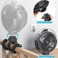 Ventilateur portatif rechargeable de brume de poulpe d'USB de camping extérieur