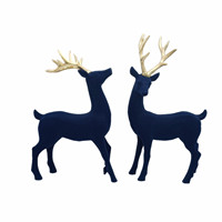 Sculpture de cerf de luxe en résine peinte, écologique, vente directe usine 2026, décoration intérieure, statue de renne en polyrésine