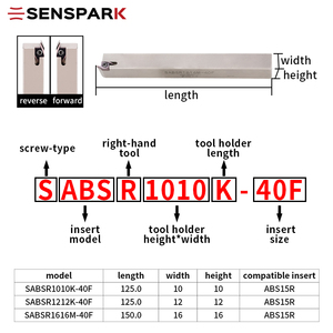 CNC-loại máy tiện bên ngoài chuyển công cụ sabsr trở lại quét công cụ chủ Đường kính ngoài hoàn thiện chỉ số công cụ - Product Image 5