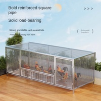 Cage à animaux de compagnie extra-large en fil de fer moderne et durable pour l'élevage de poulets, de canards, d'oies, de lapins et de pigeons - Utilisation en toutes saisons