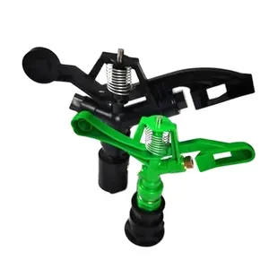 Pulverizador de irrigação para jardim com impacto oscilante, pulverizador verde 3/4" tipo círculo macho com ângulo não ajustável e irrigação tipo ponta